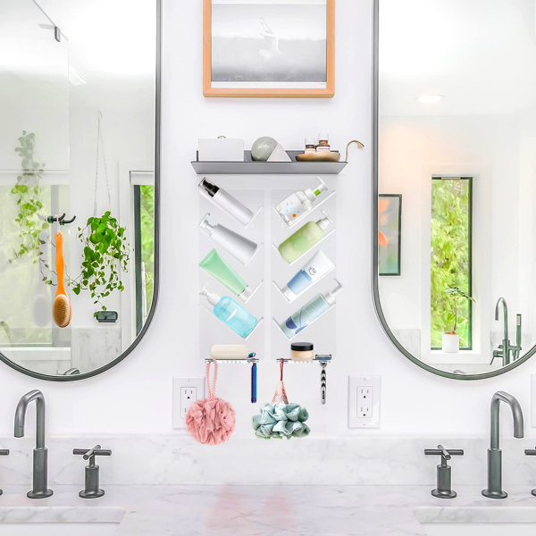 Belfry Bathroom 2 Pack Clear Shower Caddy Bathroom Organiser, Rust